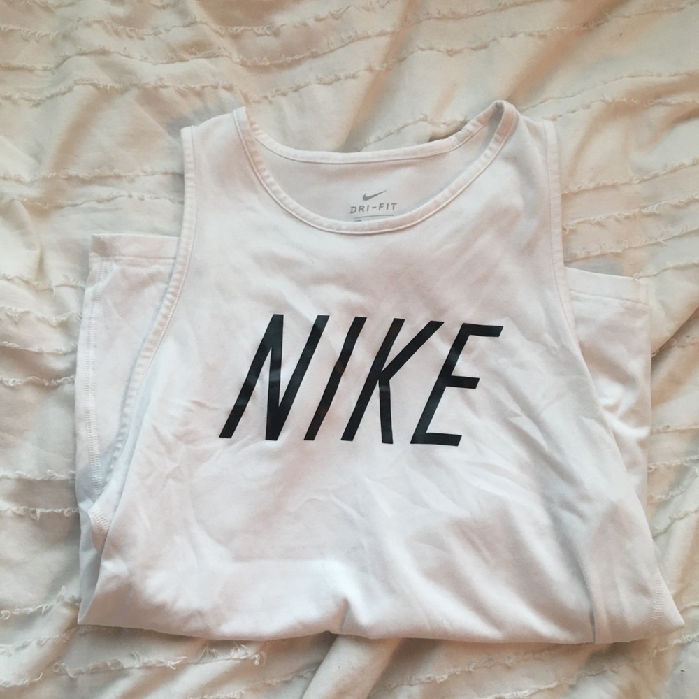 Nike dry fit logo tank top